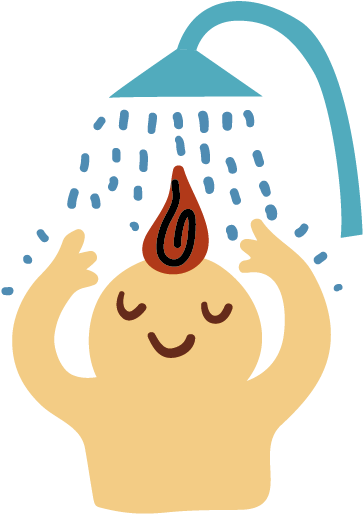 Shower Bathing Shampoo Clip Art - Bathing (624x625)