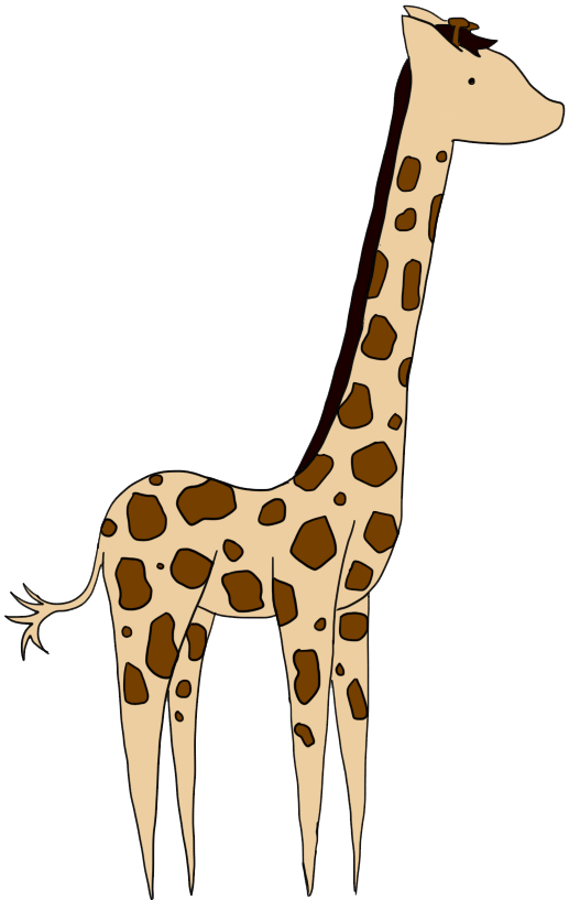 Simple Giraffe By Emibrus1 - Tall Taller Tallest Giraffe Clipart (517x817)