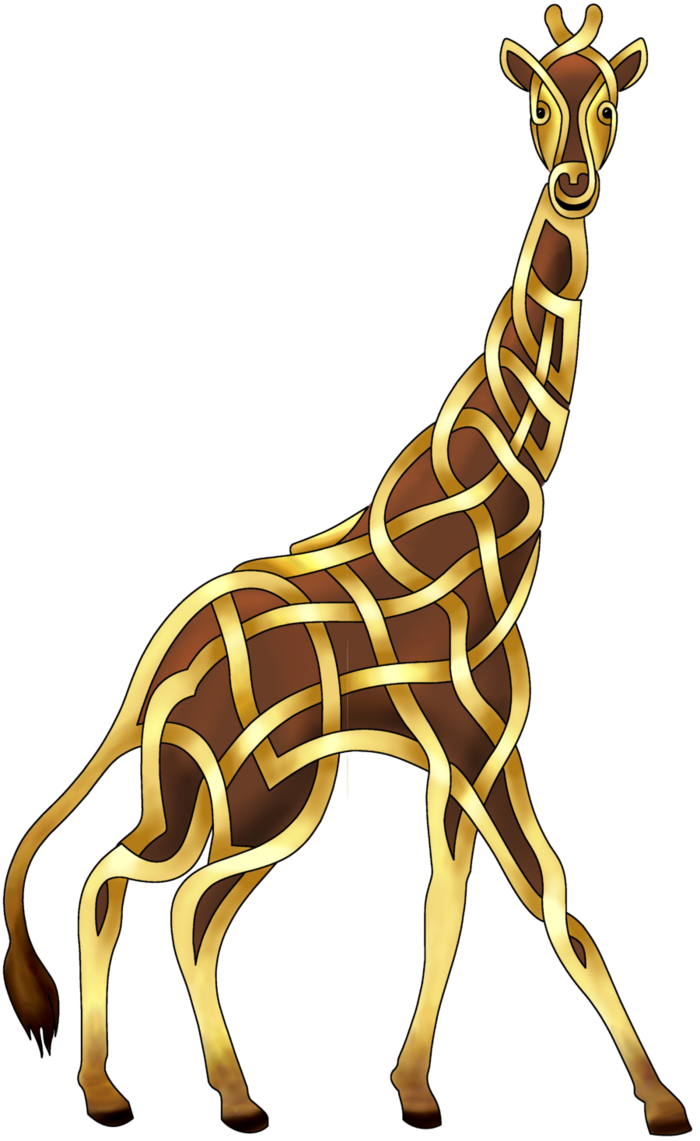 Celtic Knot Giraffe - Celtic Knots With Animal (700x1141)