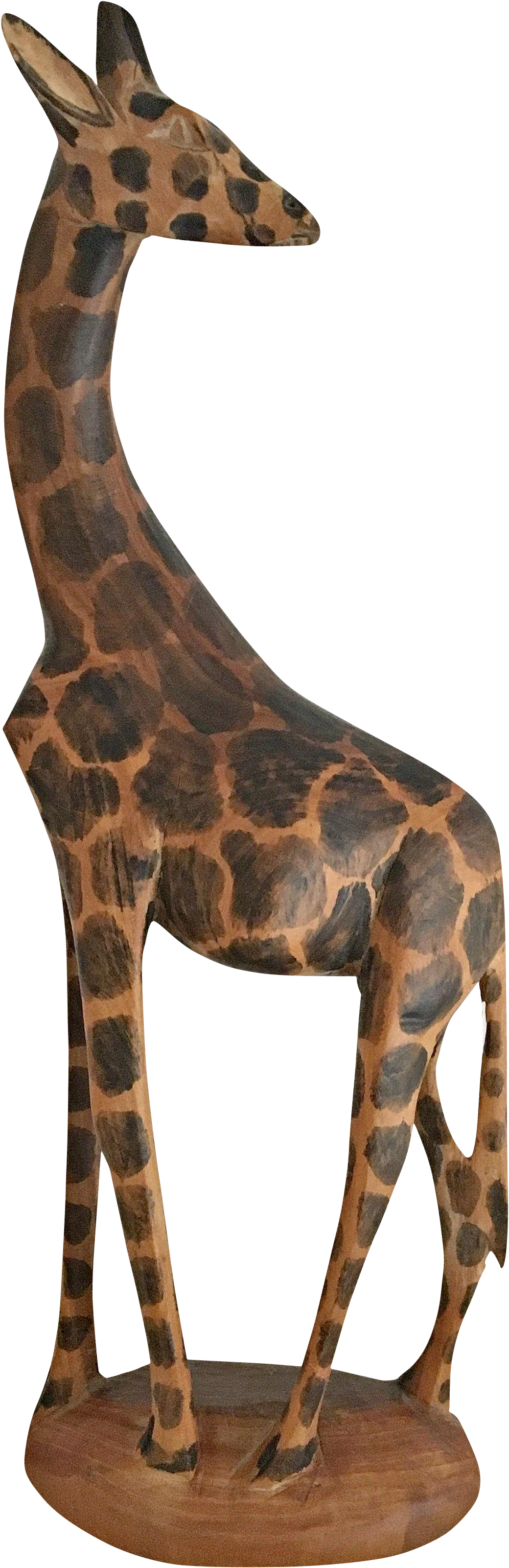 Wooden African Giraffe Figurine On Chairish - Giraffe (1148x3524)