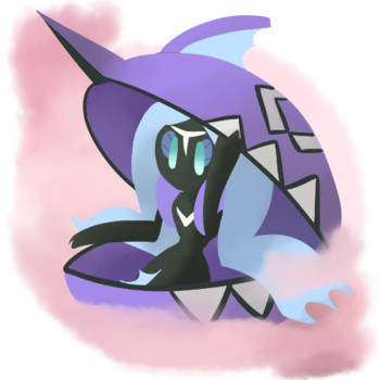 Misty Terrain, Summoned By Tapu Fini's Misty Surge, - Cartoon (350x350)