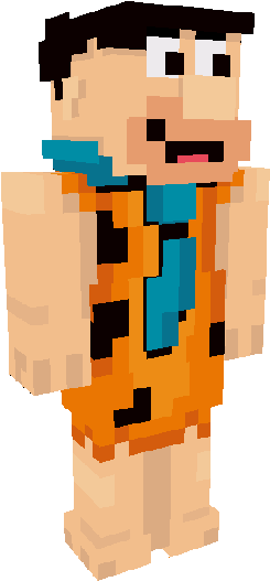 Fred Flintstone From The 1960s Cartoon "the Flintstones" - Minecraft Flintstones (297x558)
