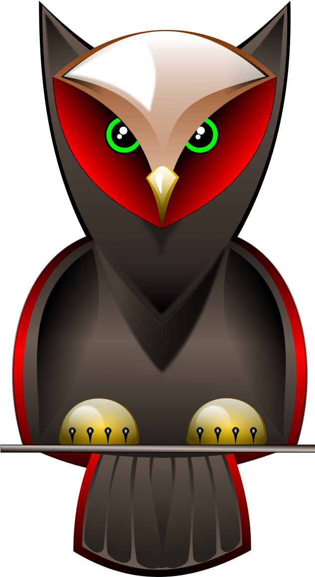 Clipart By Roshellin - Siluet Kepala Burung Hantu (632x1200)