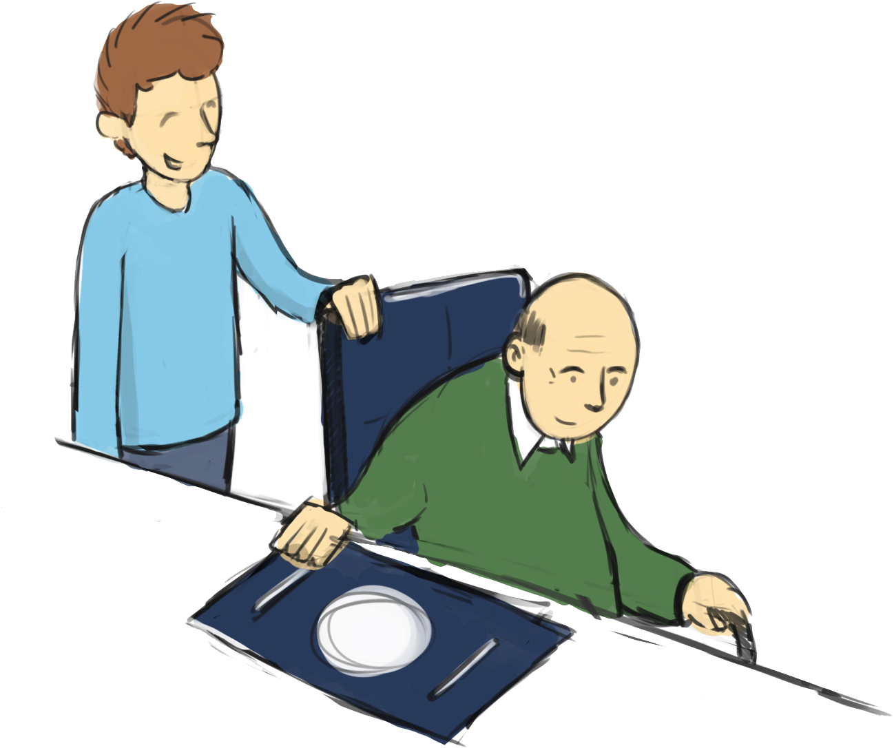 Dementia Training And Interactive Workshops - Dementia Elderly Cartoon (1548x1106)