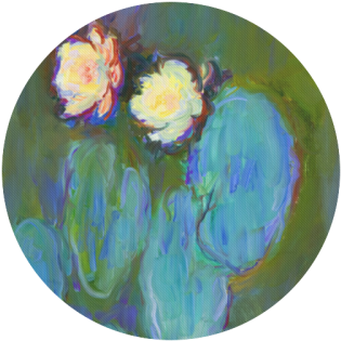Monet Water Lilies Round Mousepad - Monet Water Lilies (500x500)