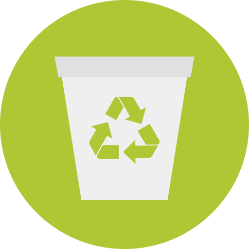 Recycling Free Icon - Recycle Bin Circle Icon (512x512)
