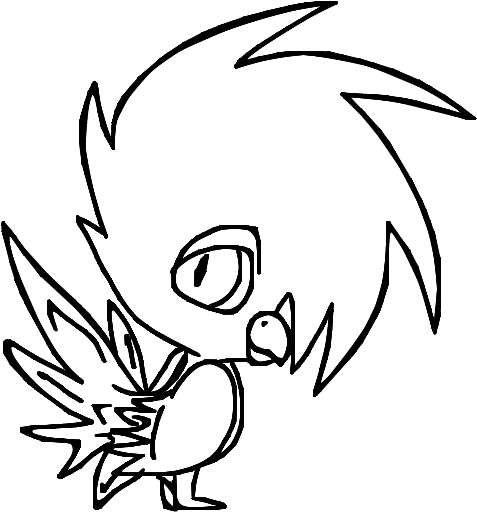 Bird Lineart-owned By Ocrystal - Line Art (514x526)