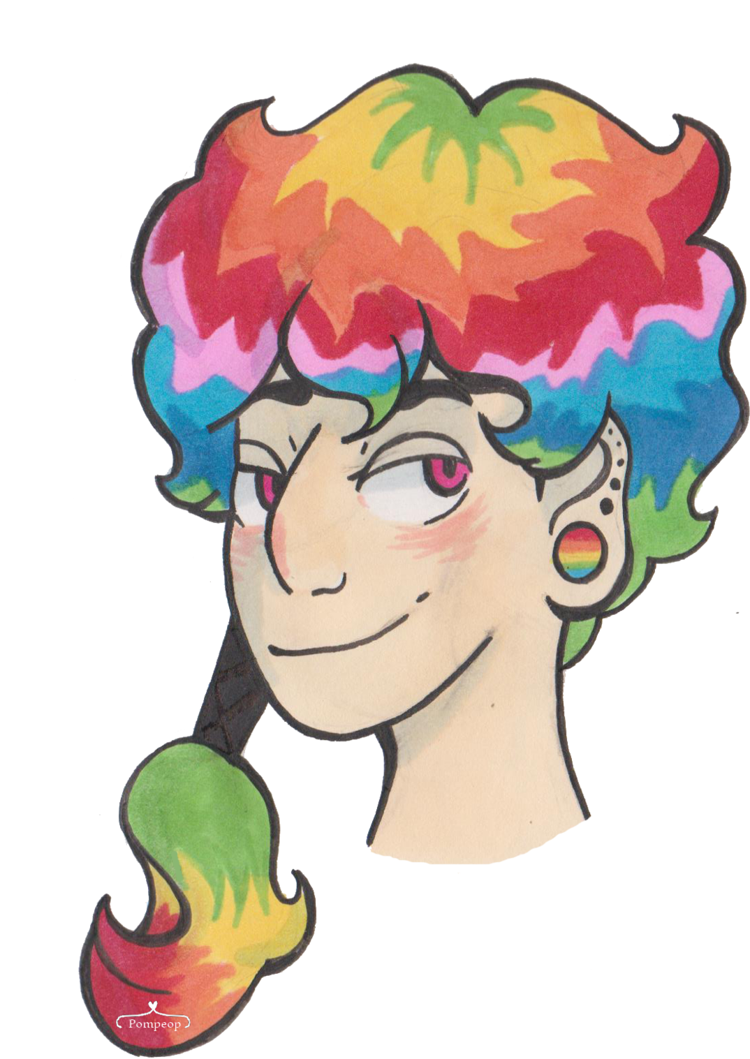 [raffle Prize] Thebadgerfoxdraws By Pompeop - Cartoon (1280x1686)