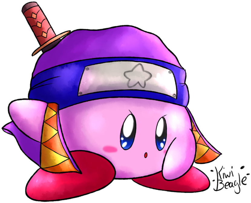 Ninja Kirby [raffle Price 6/10] By Kiwibeagle - Nintendo (894x894)