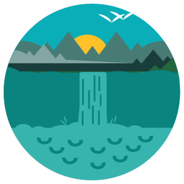 Healthier Planet - Waterfalls Icon Png (634x634)