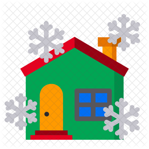 Snowfall Clipart Snow House - Christmas Day (512x512)