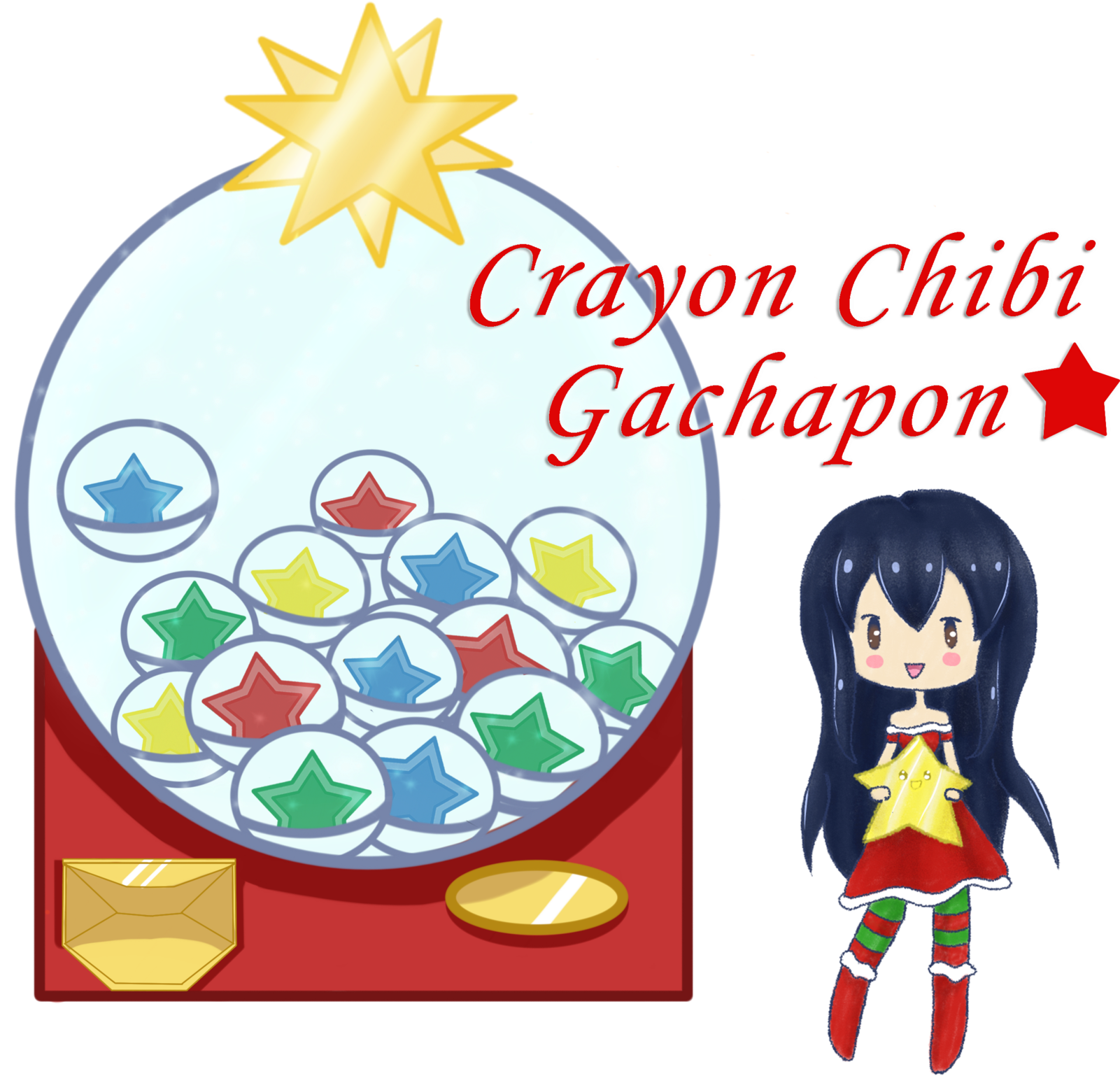 Christmas/winter Gachapon Mini Raffle By 96-adopts - Cartoon (1600x1615)