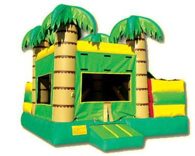Inflatable Tropical Palm Tree Bouncer Combo - Inflatable Castle (434x356)
