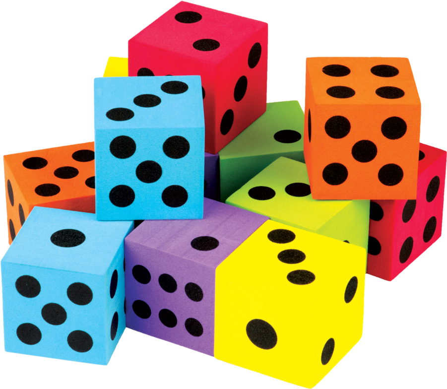 Tcr20809 Colorful Large Dice 12-pack Image - Large Dice (900x900)
