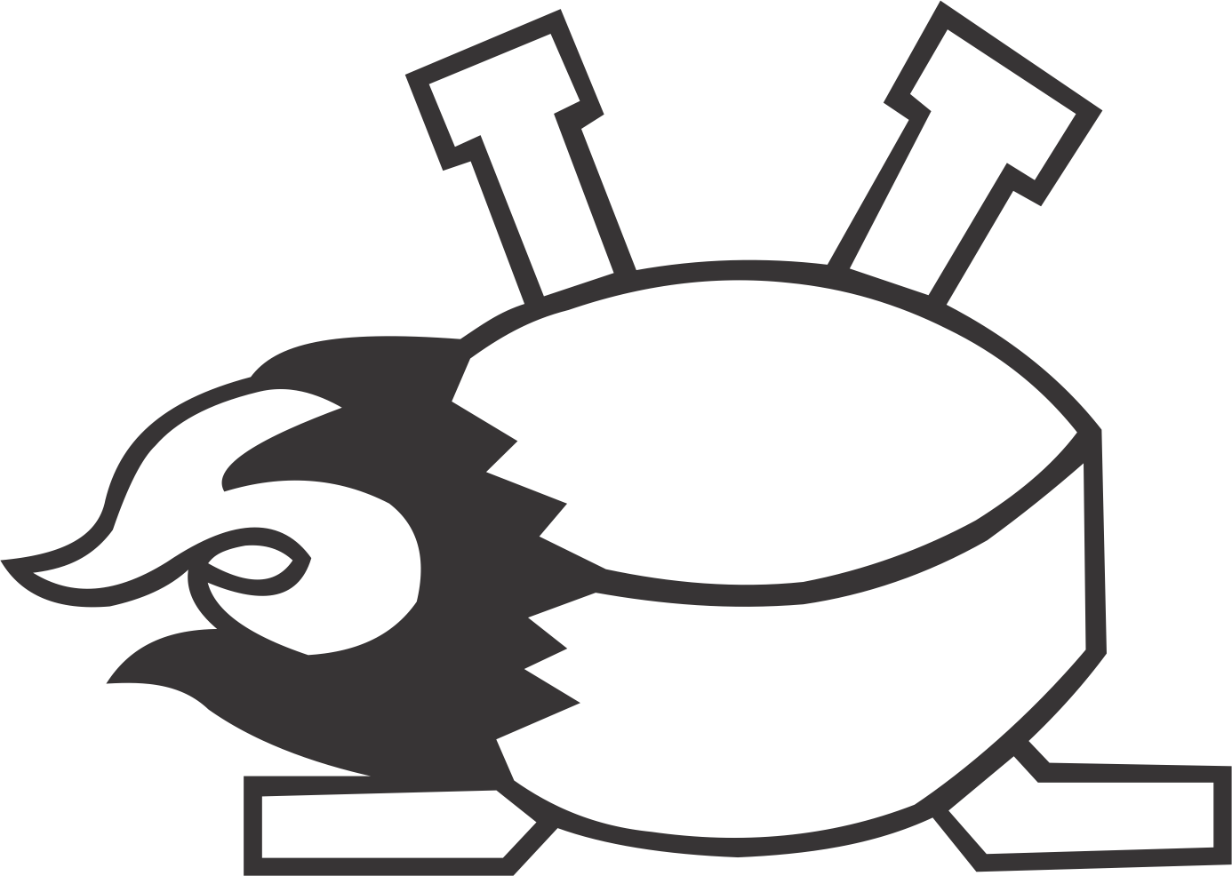 Flame Hockey Sticks & Puck - Drawing (1386x986)