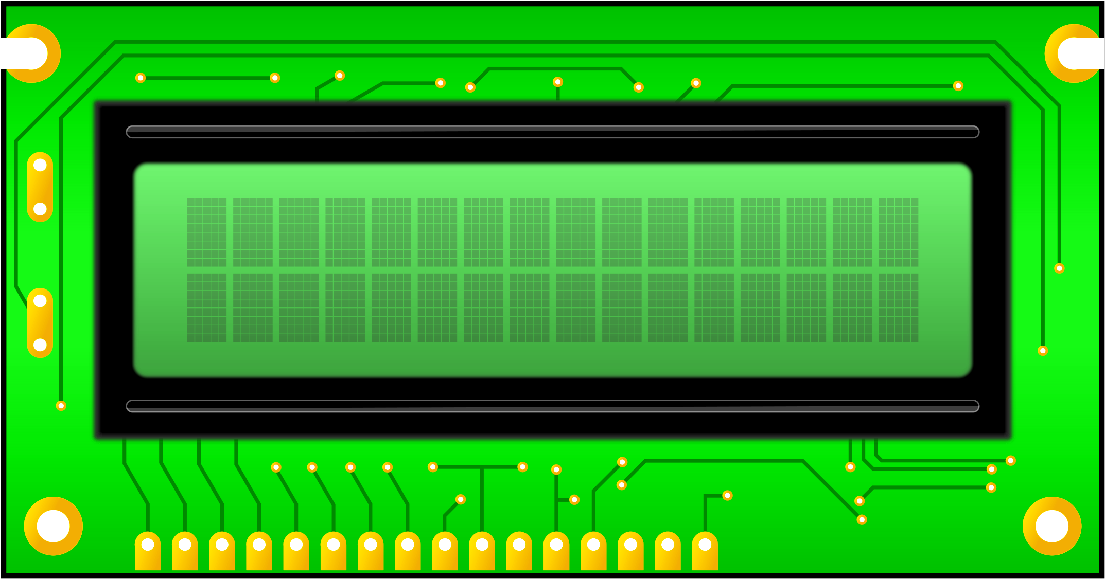 Comely Clipart Lcd Datasheet X Full Size - Lcd Green Png (2400x1379)
