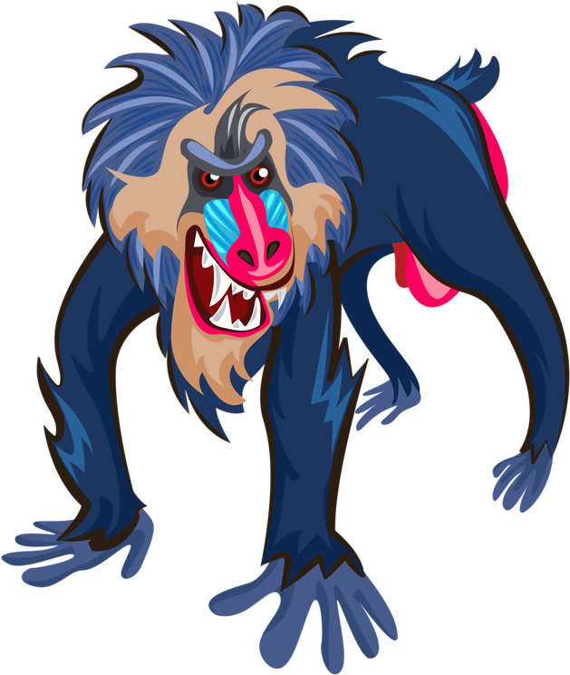 Africa Wildebeest Mandrill Gorilla Baboons - Africa Wildebeest Mandrill Gorilla Baboons (703x800)