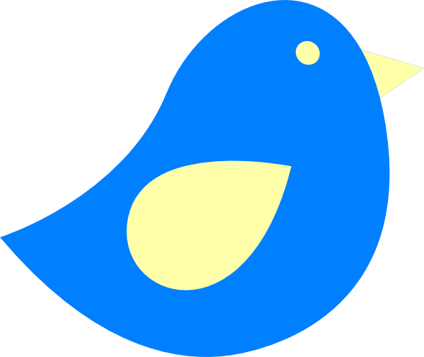 Blue And Yellow Birdie Clip Art At Clker - Circle (600x505)