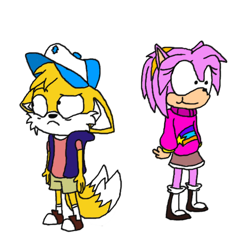 Crossover - Sonic Vs Dipper Pines (500x500)