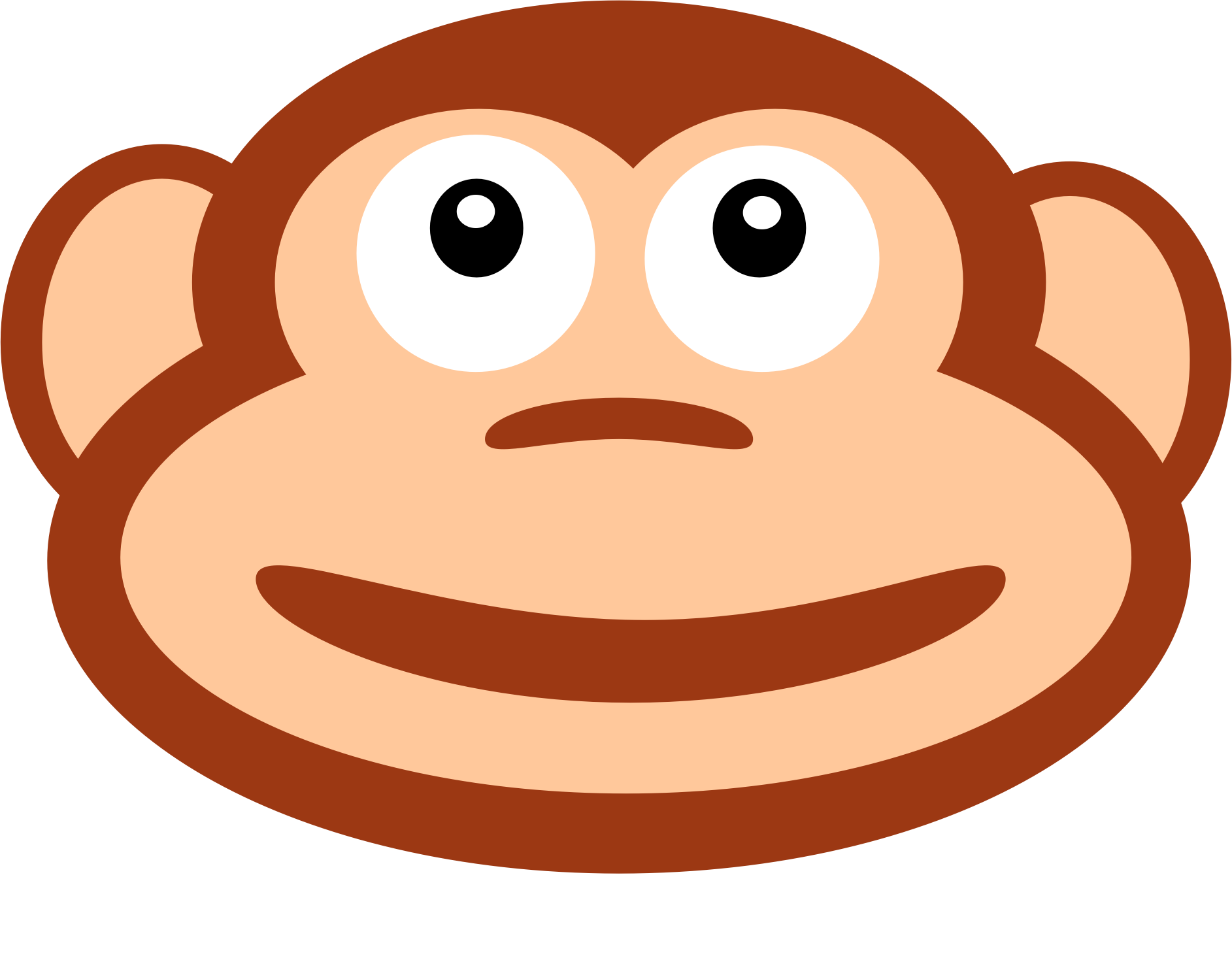 Chimpanzee Orangutan Monkey Smile Clip Art - Chimpanzee Orangutan Monkey Smile Clip Art (1885x1472)