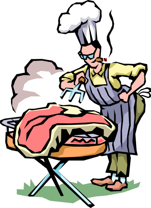 Vector Illustration Of Barbecue, Barbeque Or Bbq Grill - Barbecue (509x700)