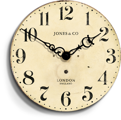 Hepburn Wall Clock In Classic Cream - Wall Clock Png (440x440)