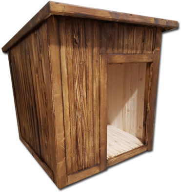 Wooden Dog House - House (377x400)