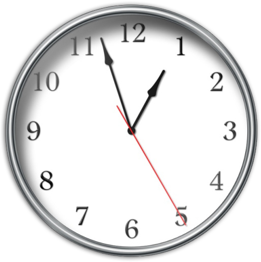 Clock Clipart 1pm Clock Png 516x544 Png Clipart Download