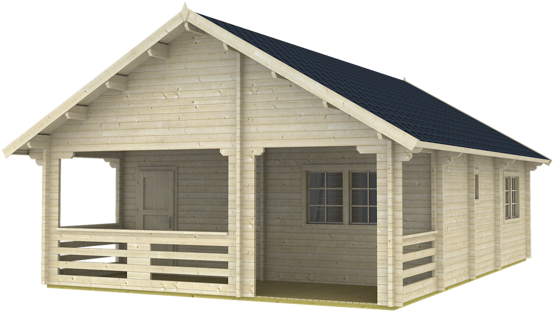 Measuring In At 776 Sq - Casa In Legno Birgit Spessore Mm 70 Cm 635x940 (1200x800)