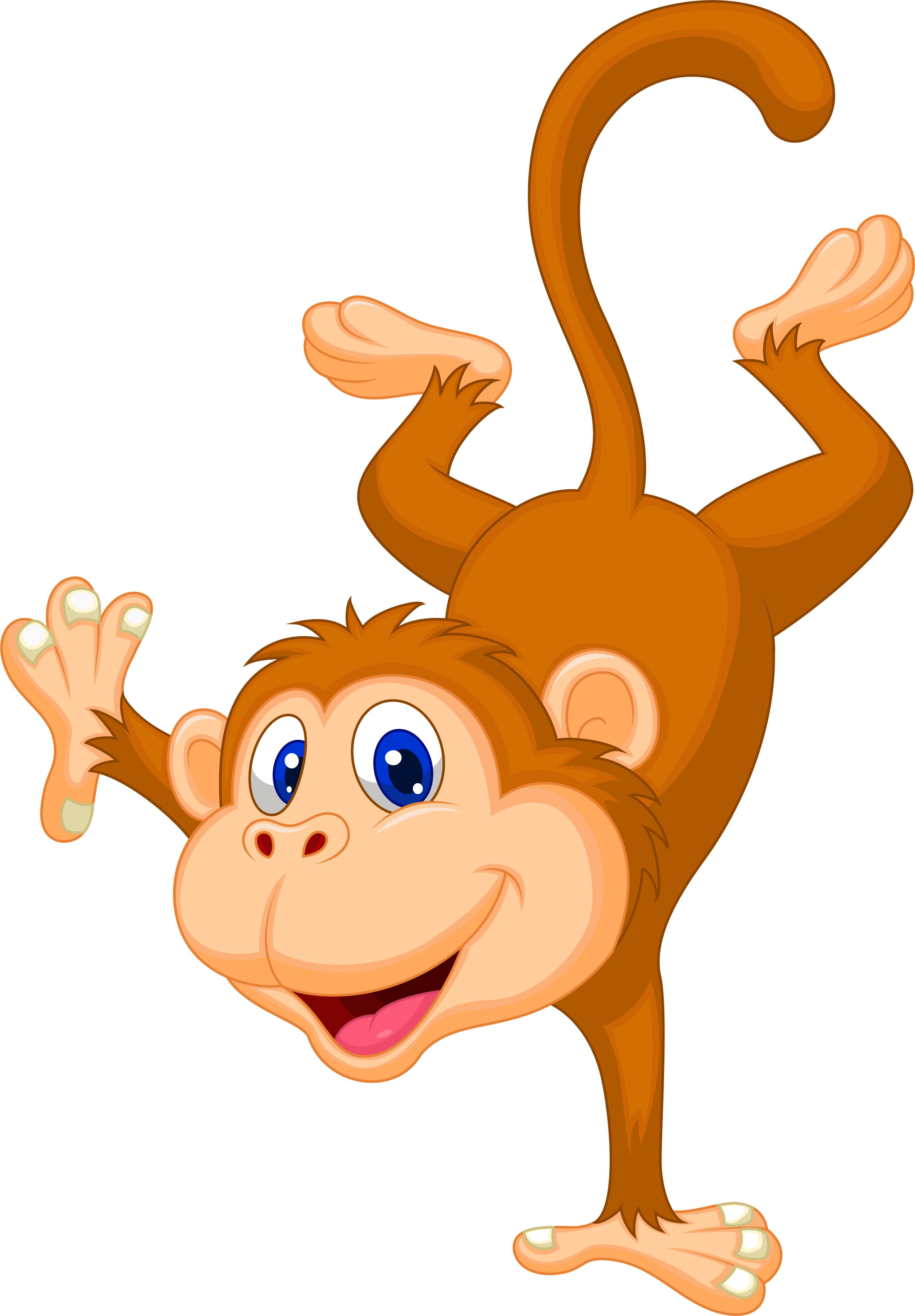 Baby Monkey Cartoon Png (2743x3943)