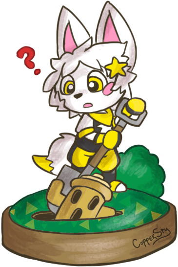 [ych] Animal Crossing Treasure Hunter - Cartoon (389x582)