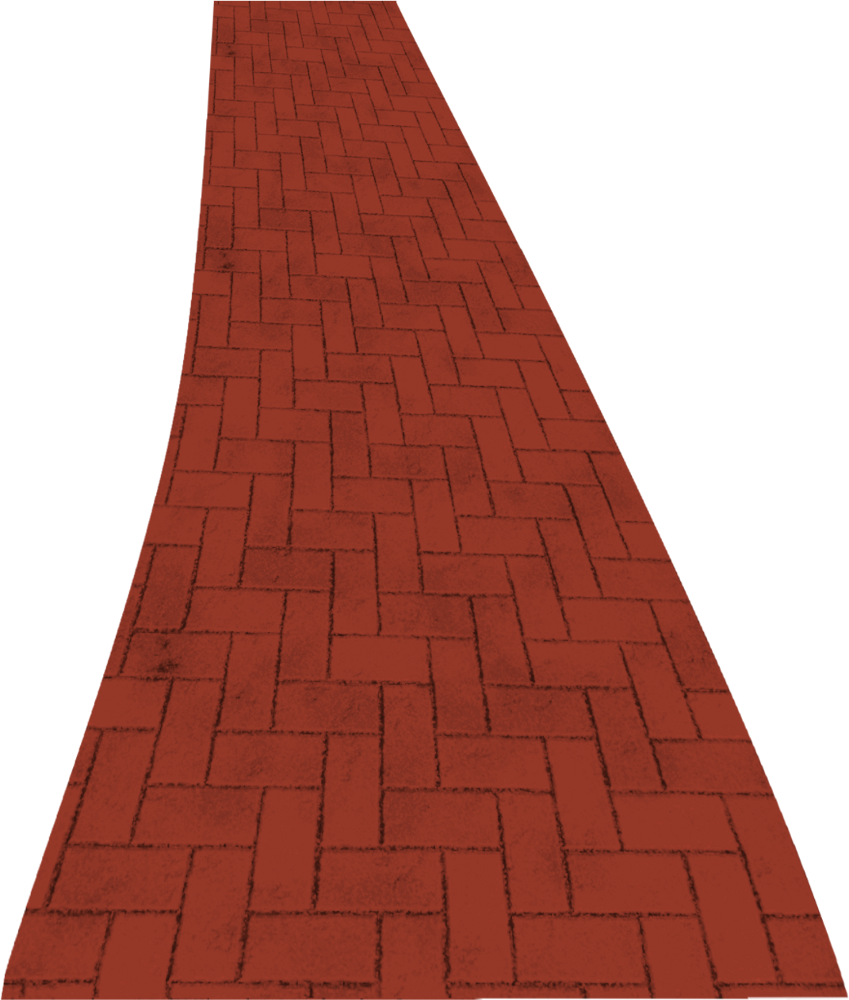Yellow Brick Road Clipart Black And White - Red Brick Road Clipart (849x1000)