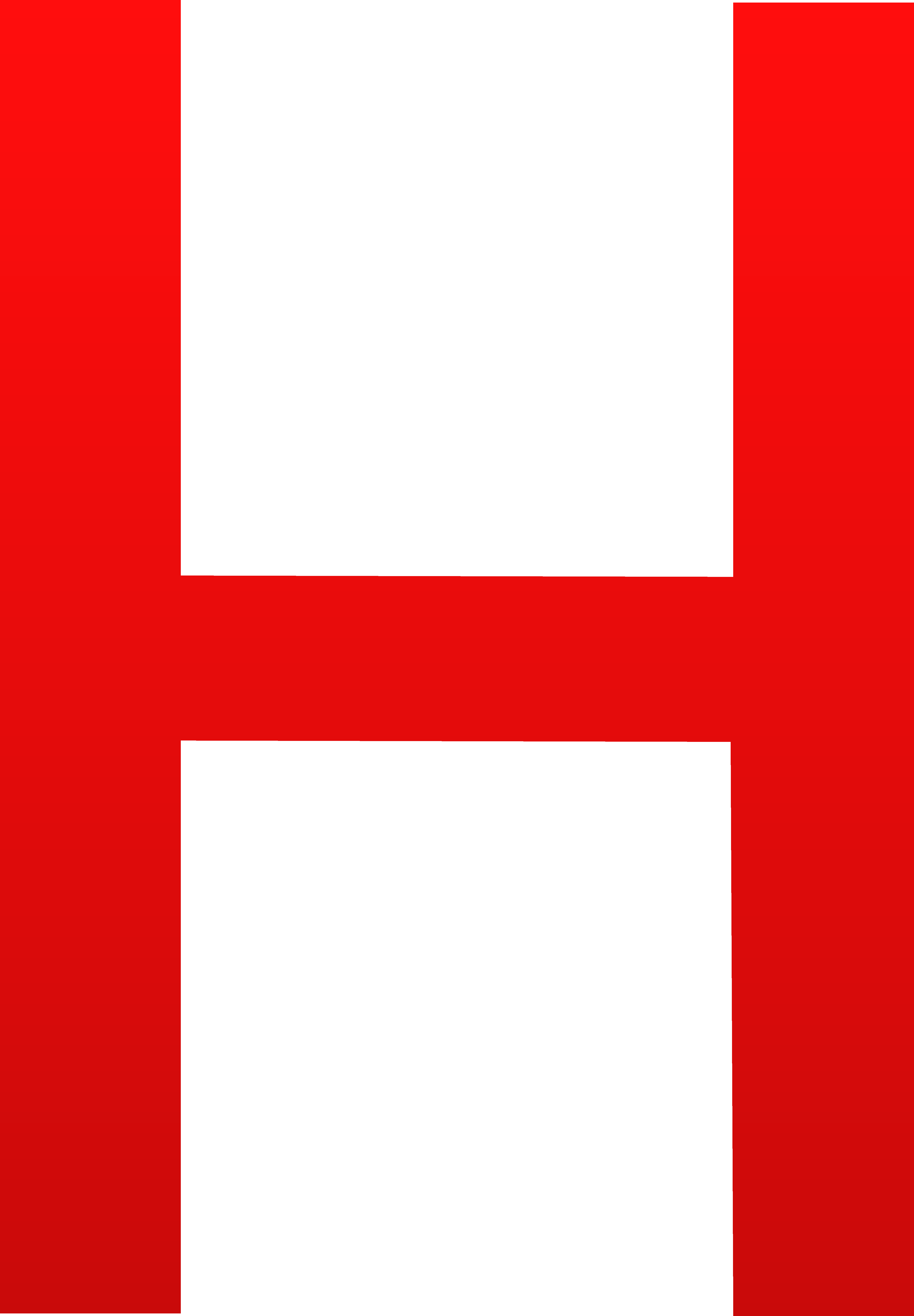 Clip Art For The Letter H, Clip Art Letter H, Clip - Letter H In Red (4656x6700)