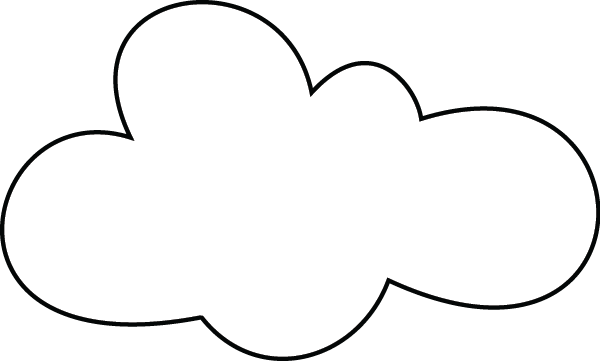 Printable Drawings And Coloring Pages - Forme Nuage Dessin (600x361)