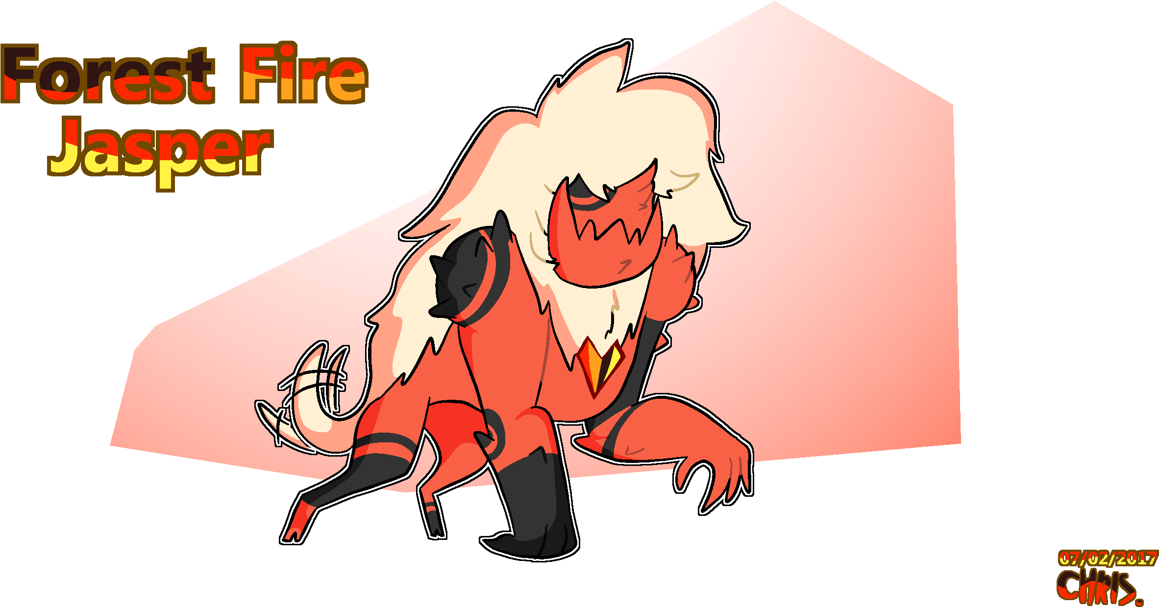 Corrupted Forest Fire Jasper By Hrystina Corrupted - Forest Fire Jasper Gemsona (2476x1276)