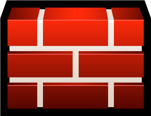 Firewall, Shield, Safety, Brick, Protect Icon - Brick (512x512)
