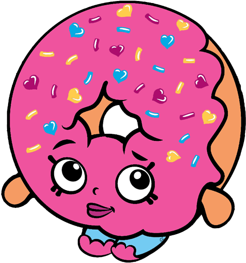 Cartoon Donut Cliparts - Shopkins Png Clipart (491x528)