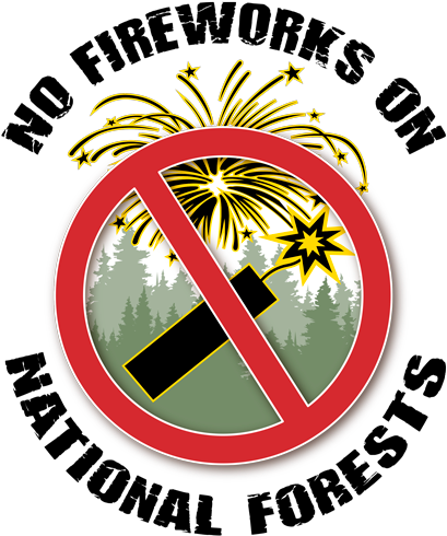 No Fireworks On National Forests - Fireworks Clipart (500x500)