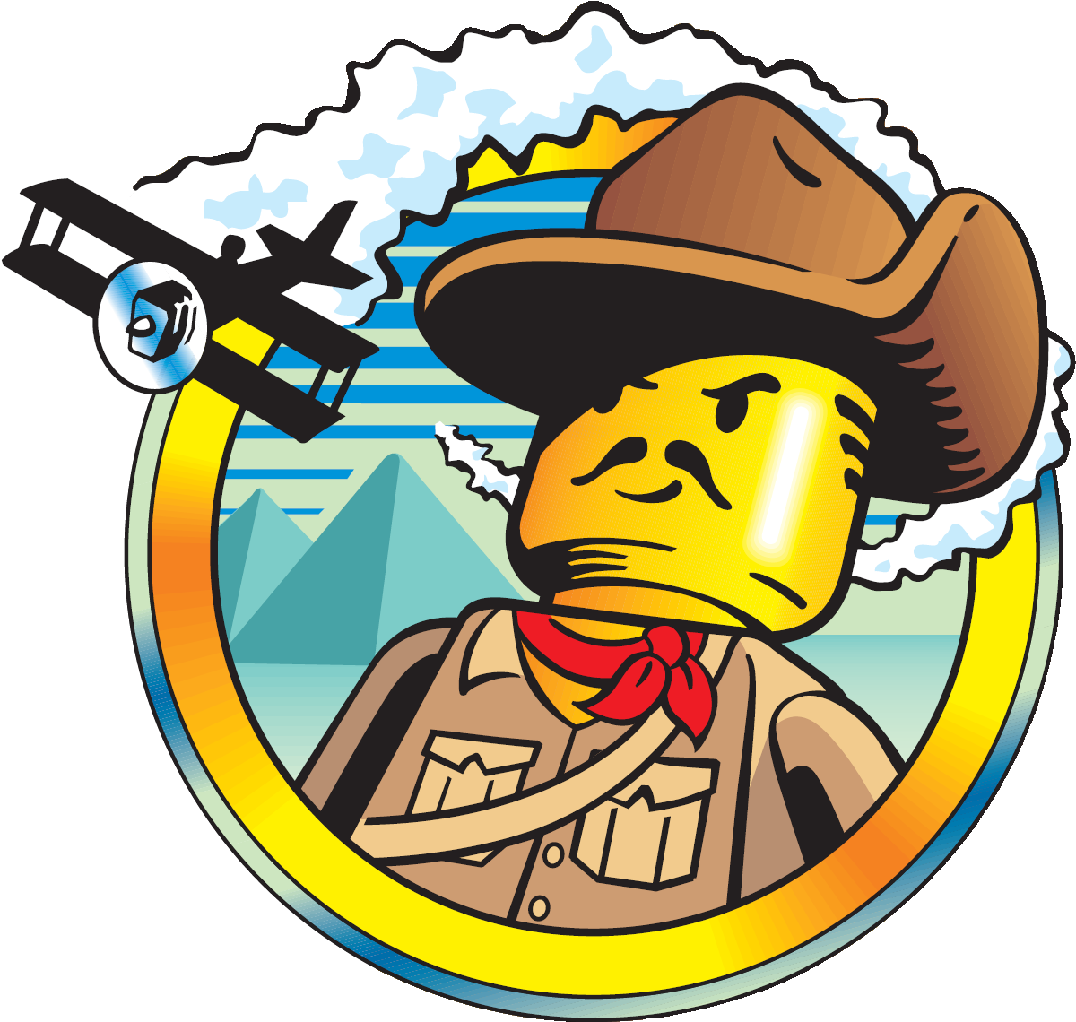 Johnny Thunder Is A Thrill Seeking Adventurer And Treasure - Lego Johnny Thunder Logo (1213x1156)