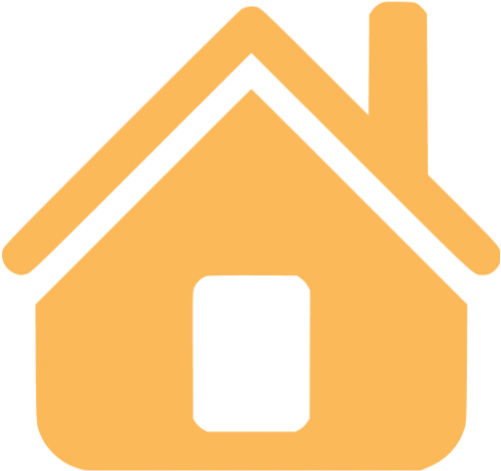 The Square Times A - Home Icon Png Orange (500x500)