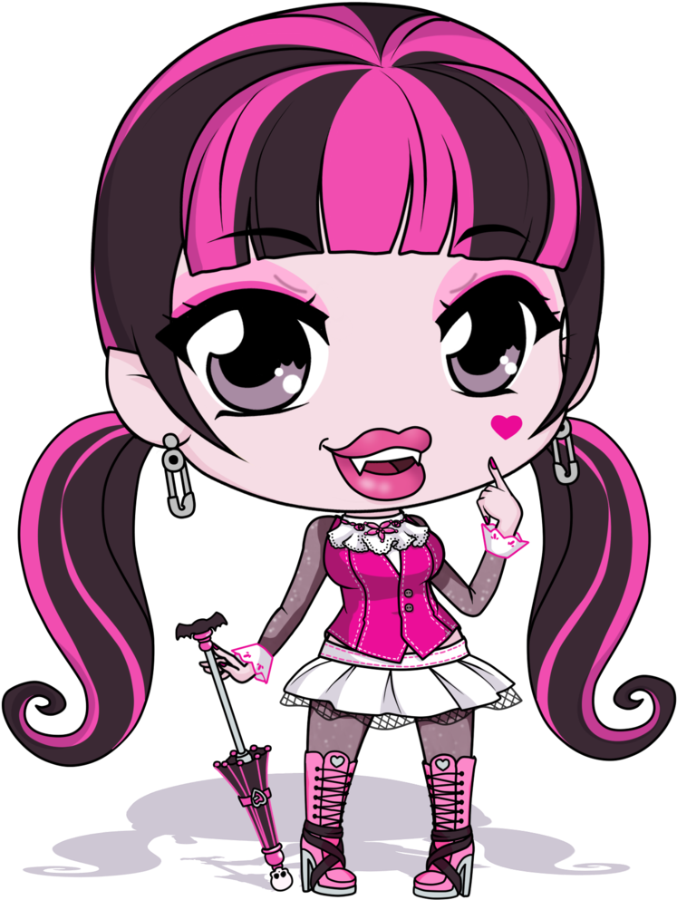 Draculaura By Mibu No Ookami - Monster High No Background (1024x1111)