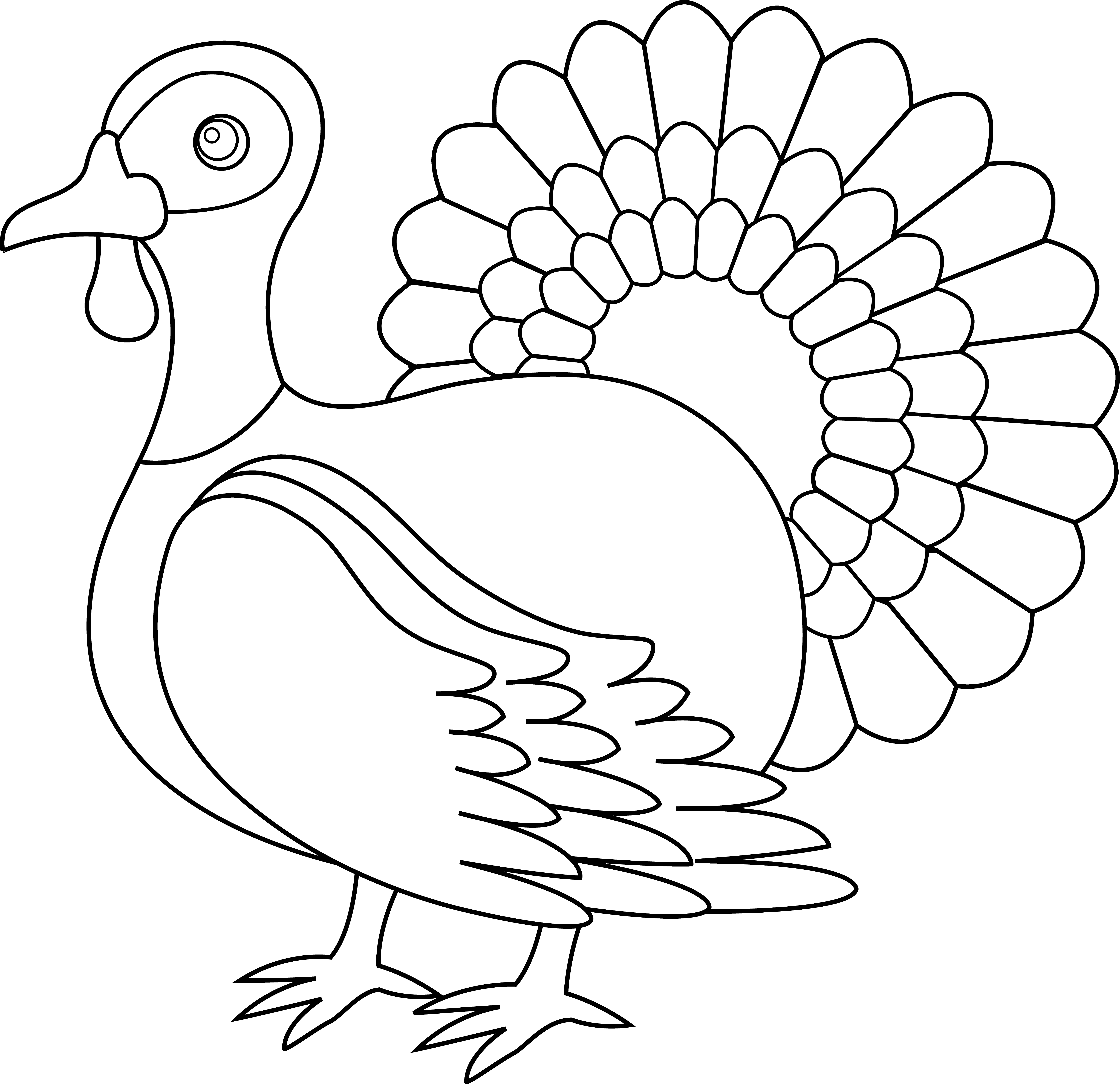 Thanksgiving Turkey Line Art - Get Your Fat Pants Ready (6332x6128)