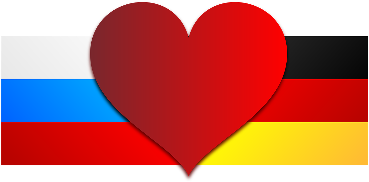 Germany, Russia, Germany, Flag, Love, Heart - Russia Germany (1280x622)