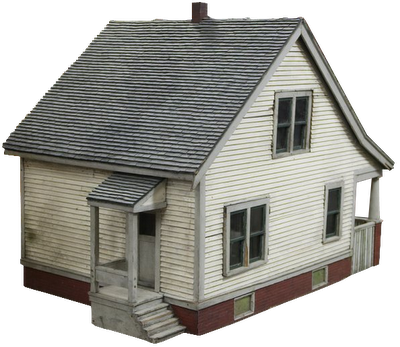 American Wood Architectural Model Of A House, - Old American Model House (400x347)