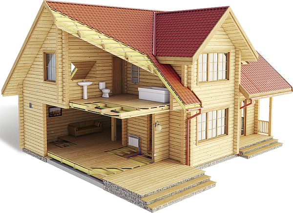 Prefab Glulam Dry Timber Or Cylinder Log Wooden Houses - Домик Своими Руками Проект (600x438)