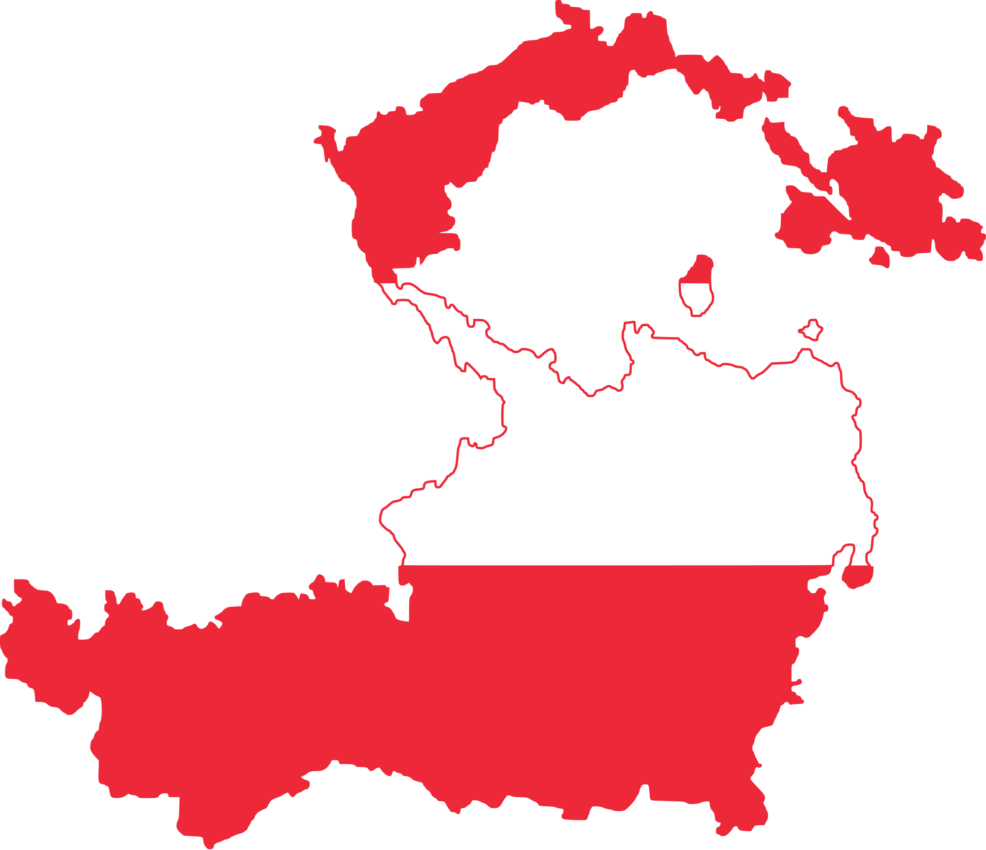 Open - Flag Map Of Austria (2000x1725)