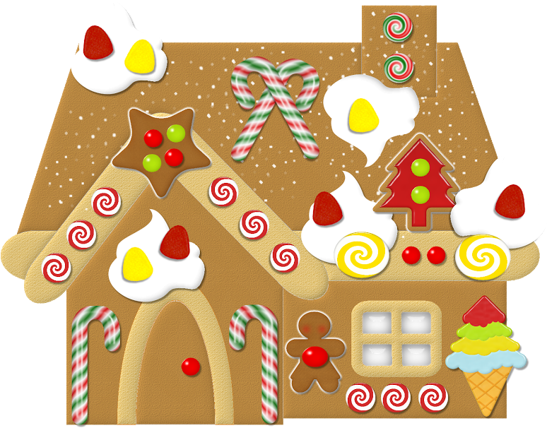 Gingerbread House * - Gingerbread House Christmas Clipart (800x707)