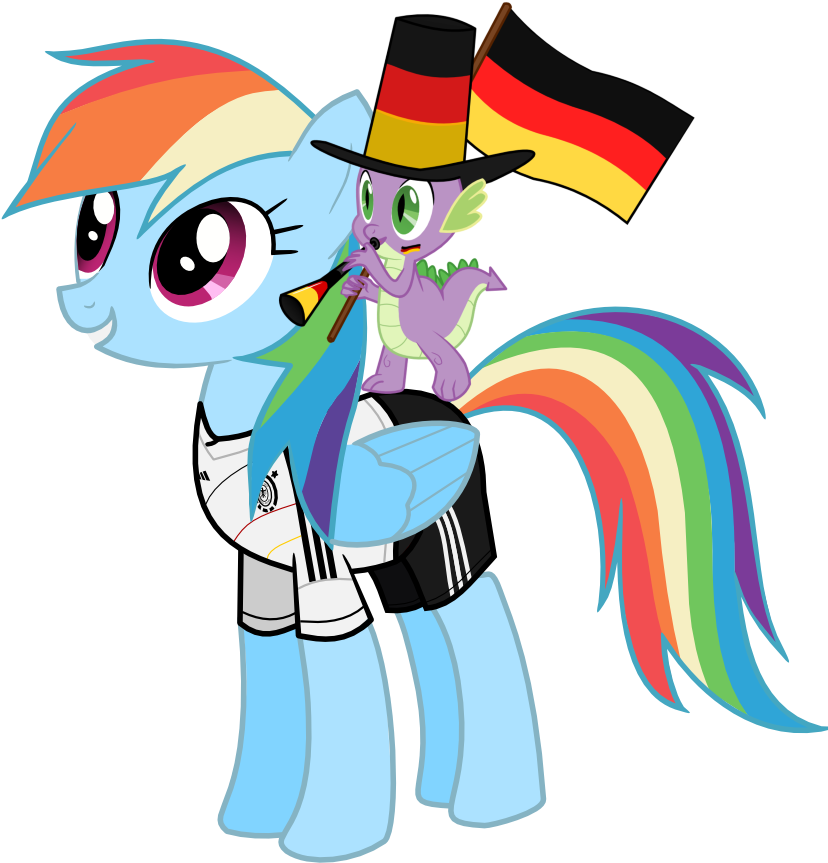 Female, Flag, Football, Germany, Hat, Mare, Pegasus, - Rainbow Dash (827x900)
