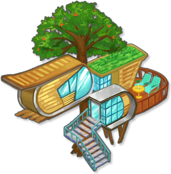 Treetop Retreat Centre - Illustration (595x604)