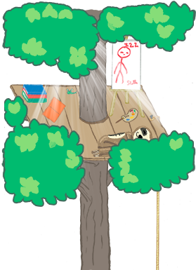 The Tree-house Is Where We Keep All Miscellaneous Fun - Tree (537x387)